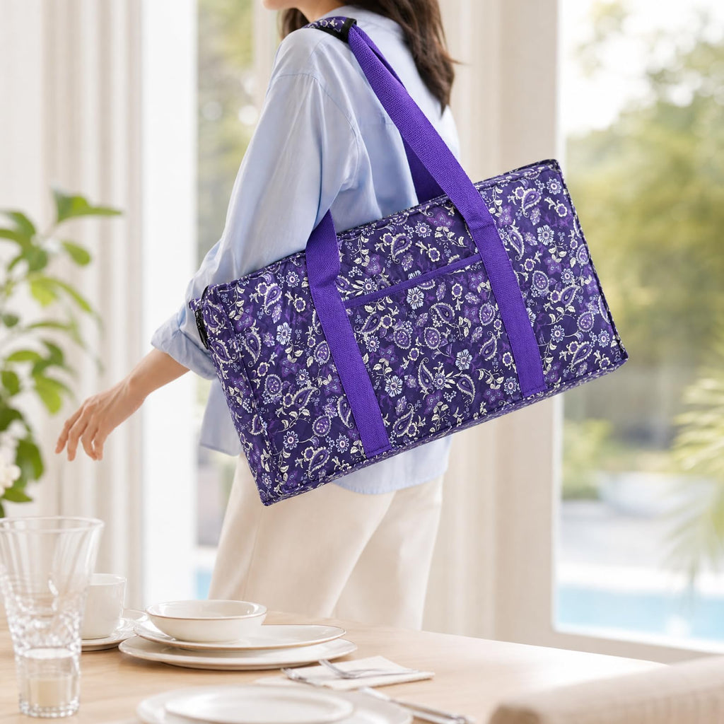 Purple 166 Tile Mahjong Set with Racks and Bag I2358