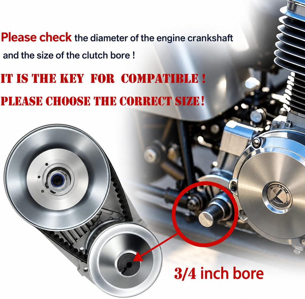 30 Series Torque Converter 3/4" Bore CVT Clutch Go Kart Mini Bike Parts Kit M37374