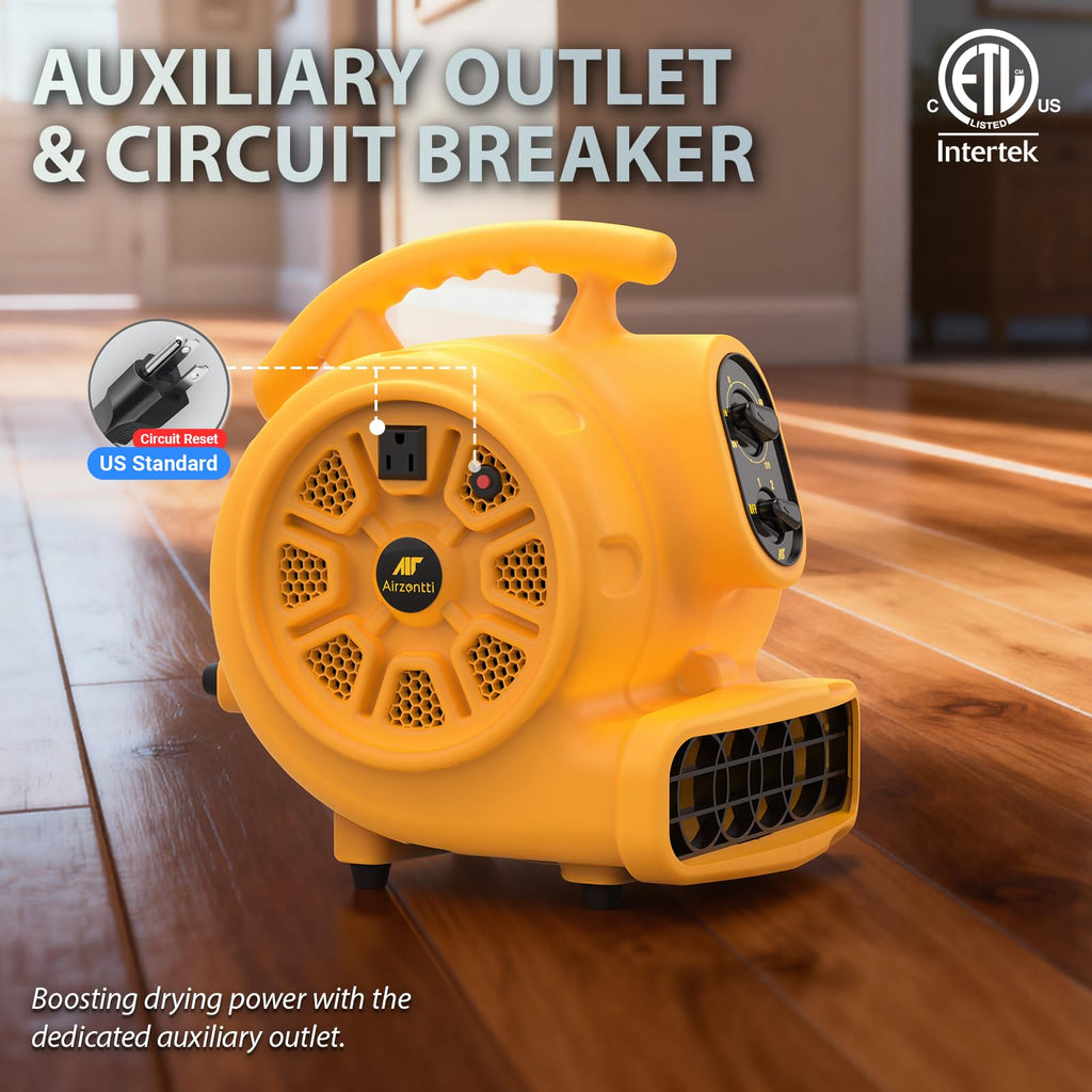1100 CFM 3-Speed Industrial Air Mover Floor Blower Fan G385