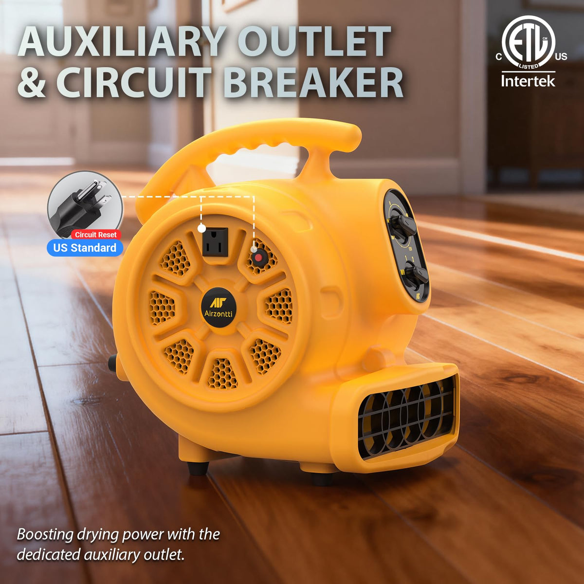 1100 CFM 3-Speed Industrial Air Mover Floor Blower Fan G385
