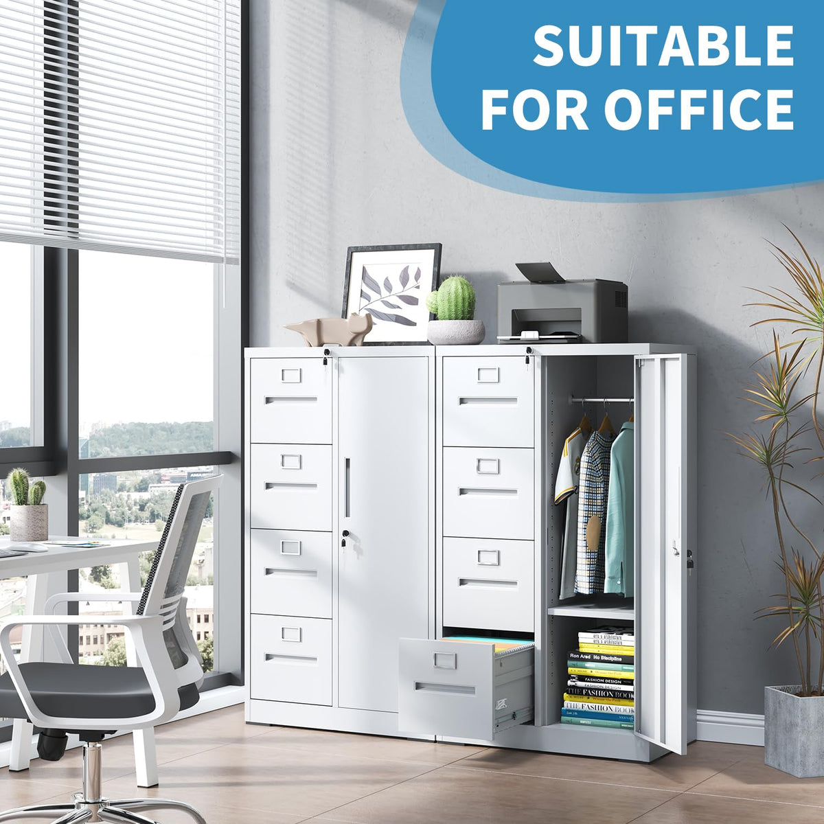 4 Drawer Metal File Cabinet with Lock T32906