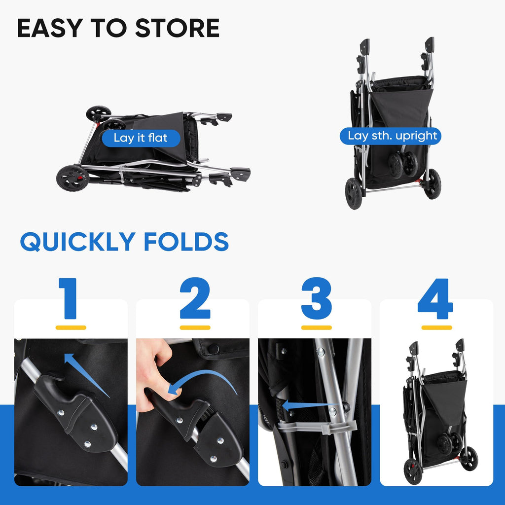 Foldable 3 Wheel Pet Stroller C8691
