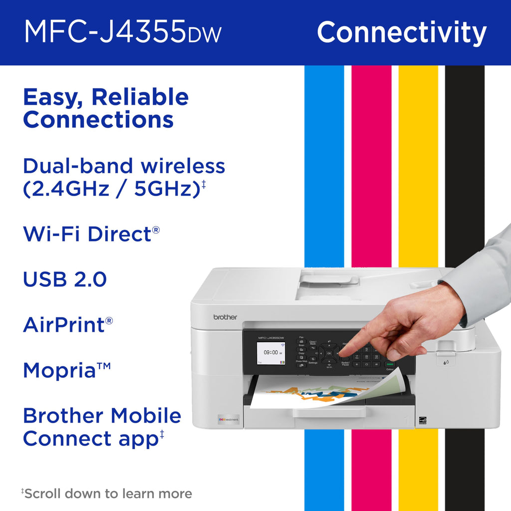 Wireless Color Inkjet All-in-One Printer with Color Display and Manual Feed Slot U795