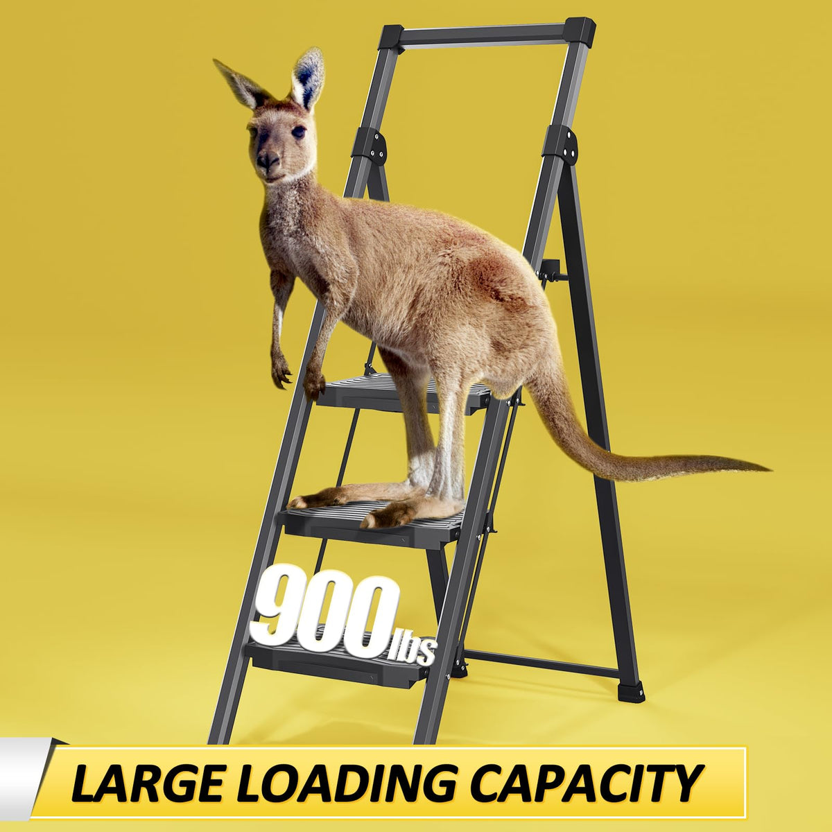 4 Step Folding Step Ladder with Handrails W486904
