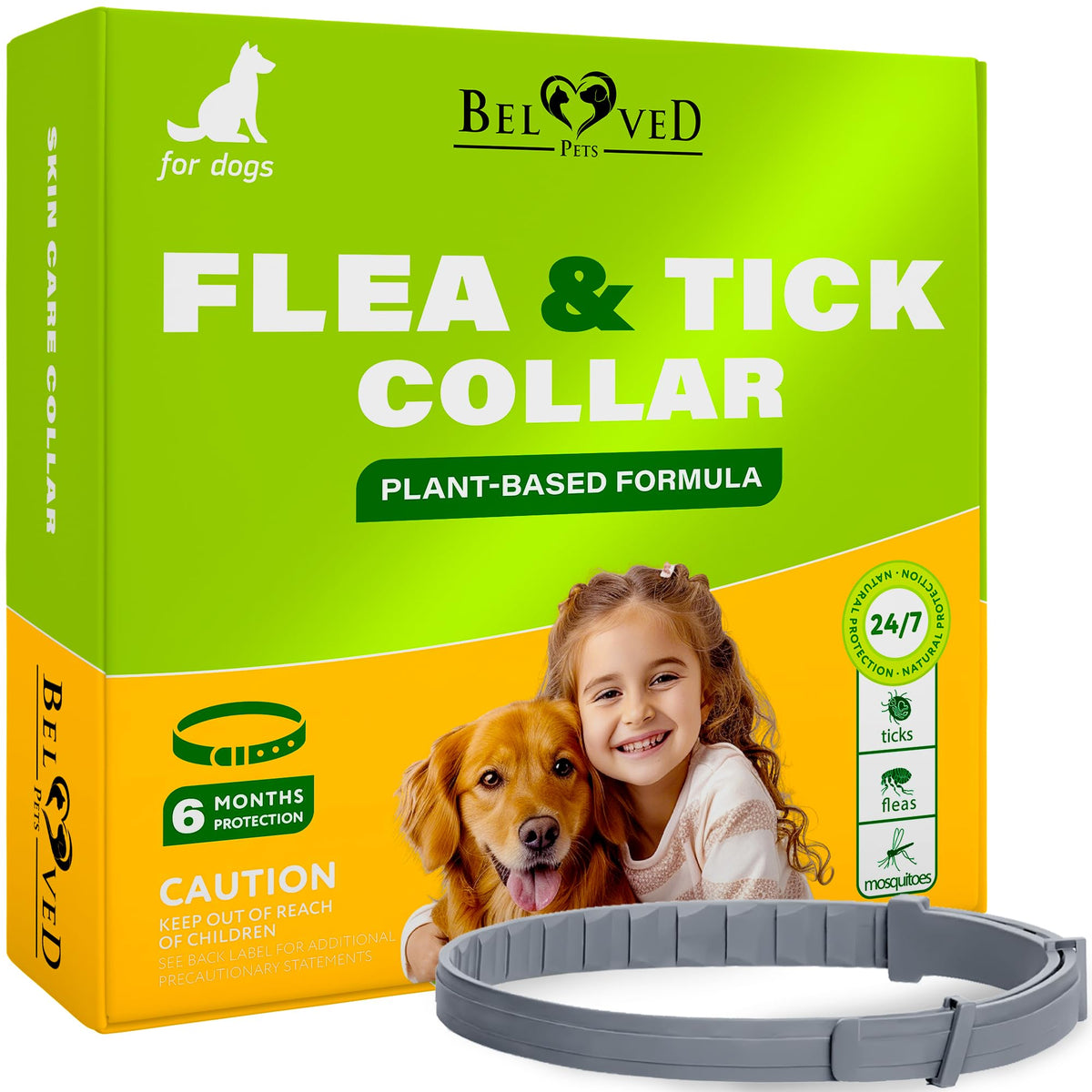 Natural Flea & Tick Collar for Dogs Z51378