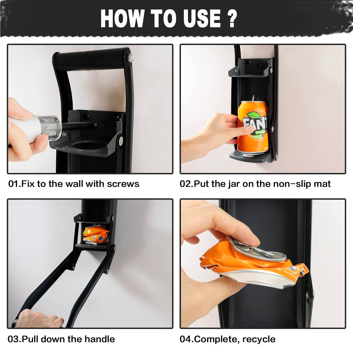 16 oz Metal Can Crusher D682