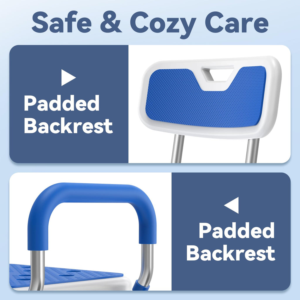 Shower Chair with Reinforced Crossing Bar T110418