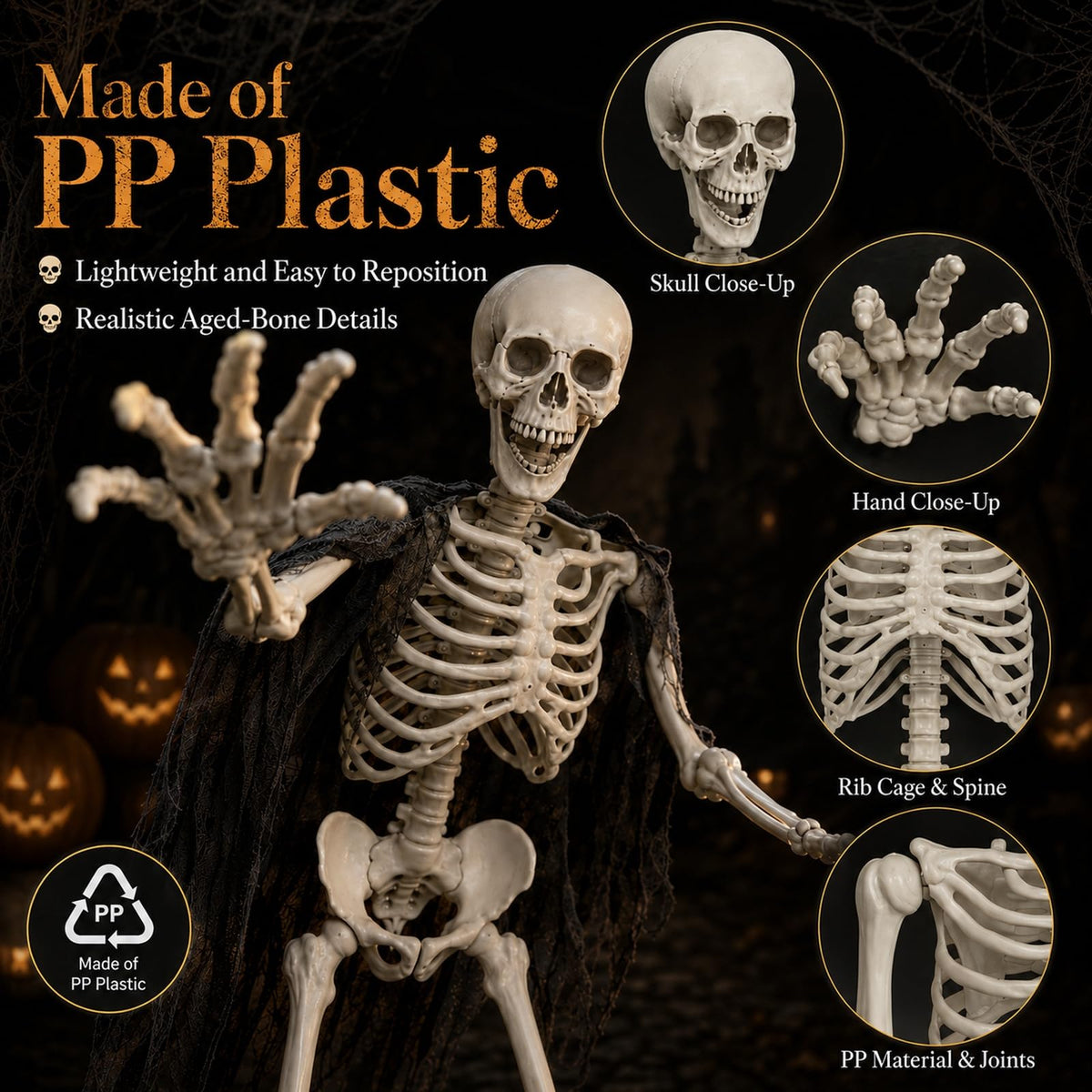 Life Size Full Body Skeleton Prop T951