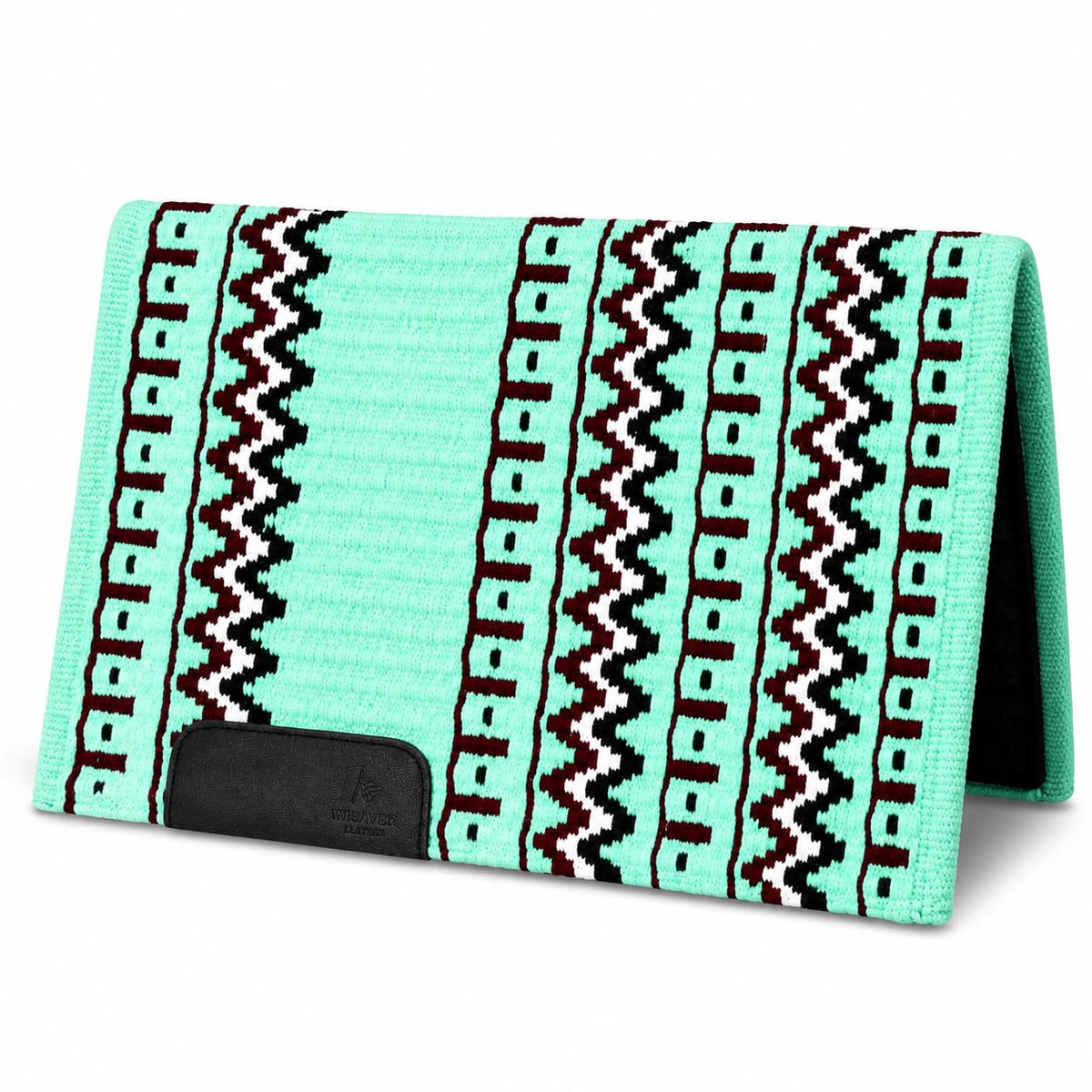 Mint Green Burgundy Tribal Horse Saddle Pad D87941