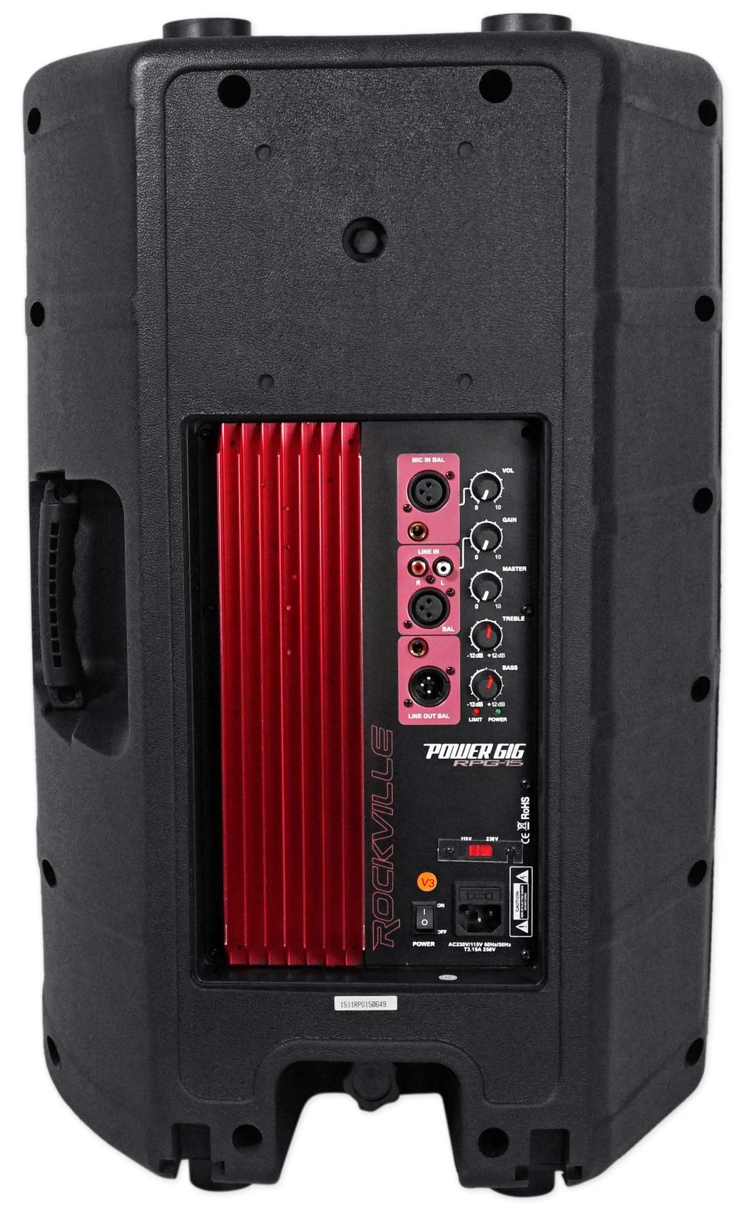 15" Powered PA Speakers 2-Pack with Mixer V89166