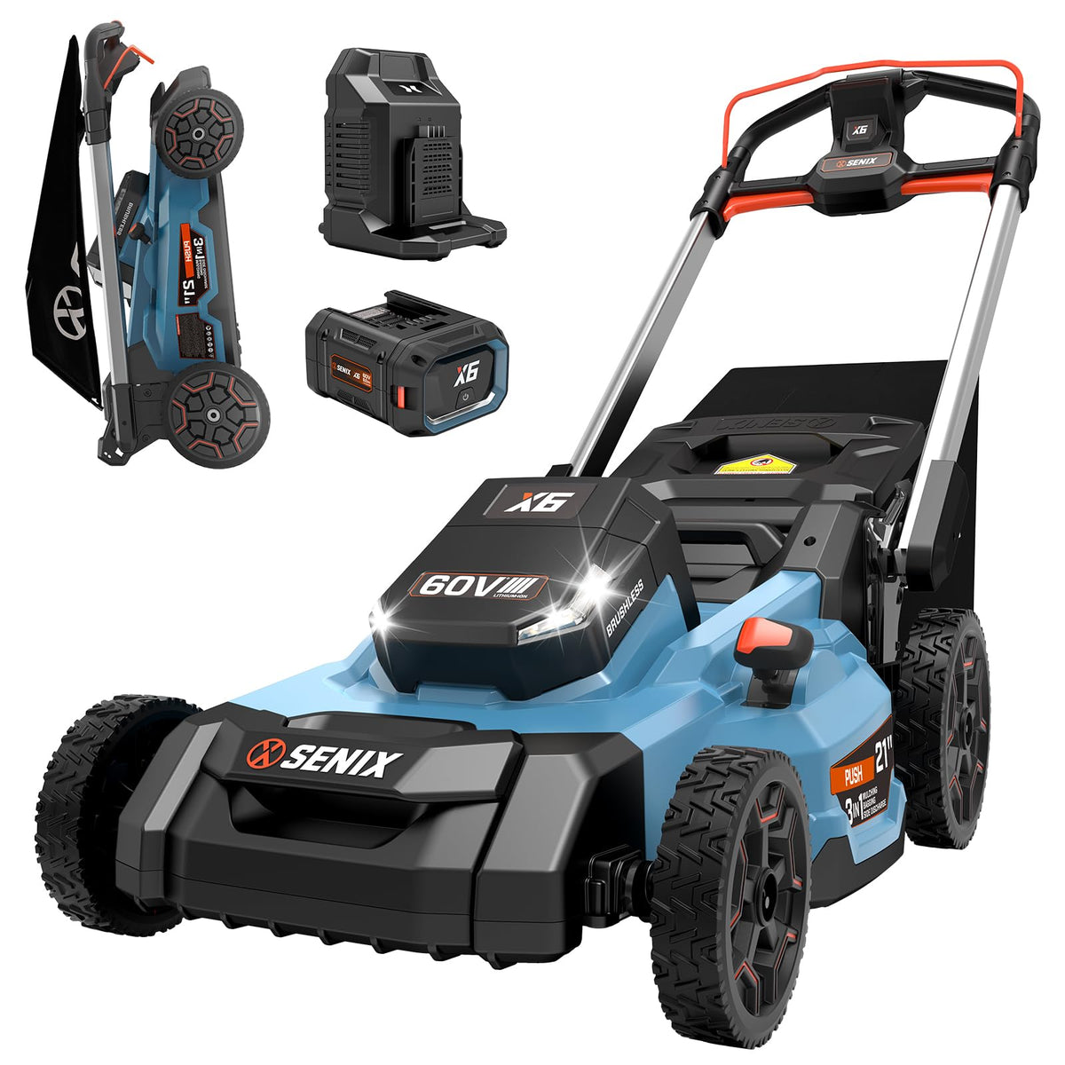 60 Volt Max 21-Inch Cordless Push Lawn Mower H399