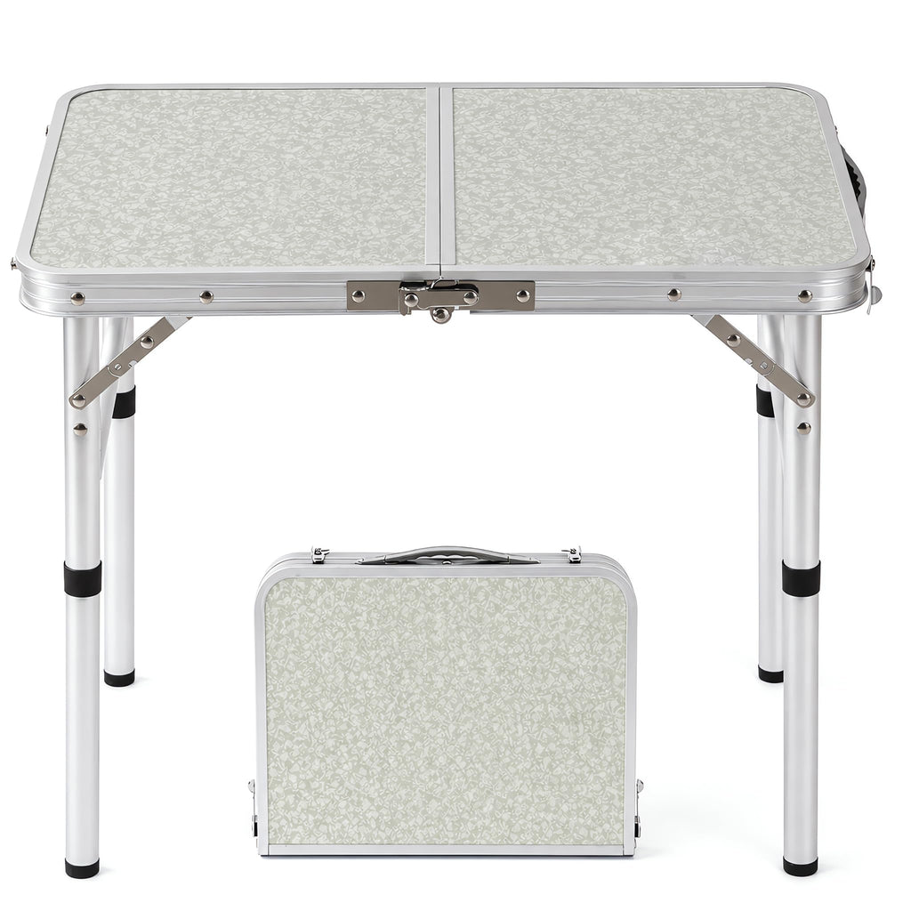 Adjustable Height Small Folding Camp Table Z3459