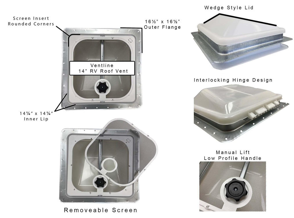 White RV Roof Vent Z545438