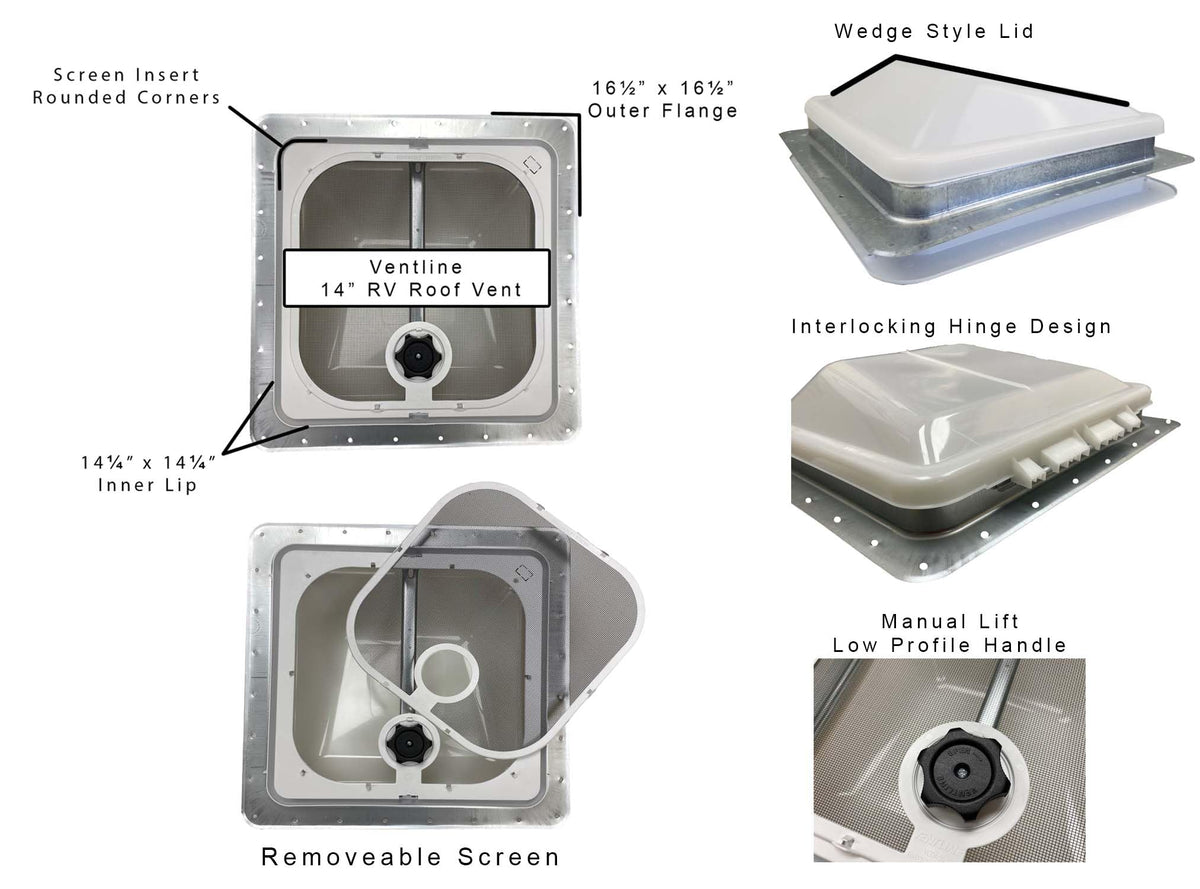 White RV Roof Vent Z545438