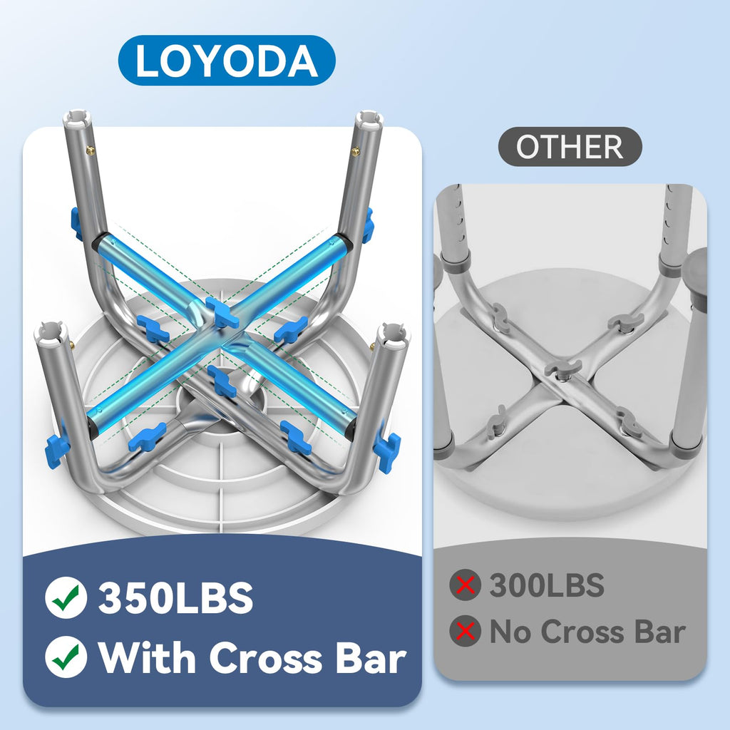 Swivel Shower Chair with Reinforced Crossing Bar K6224