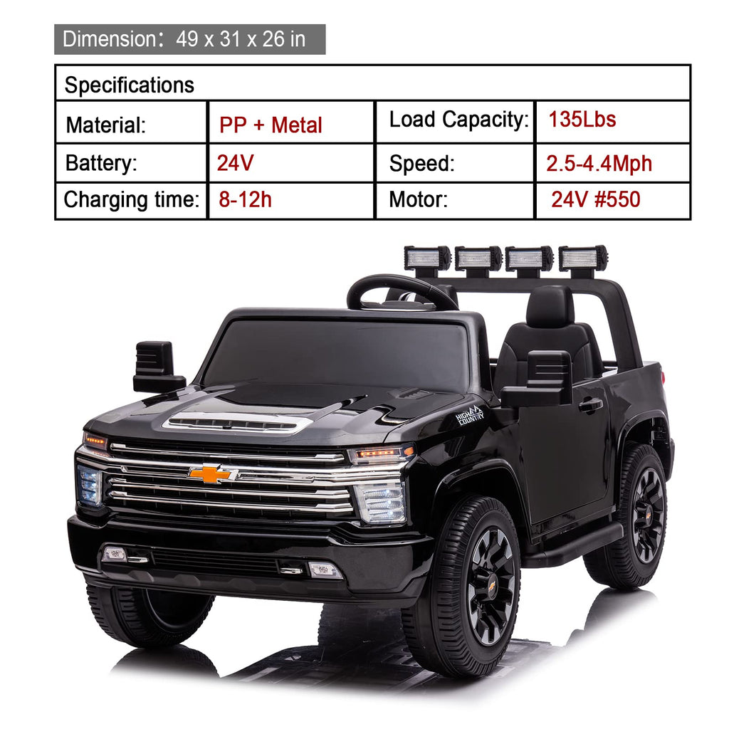 Black 2 Seats 24V Ride on Car A63605