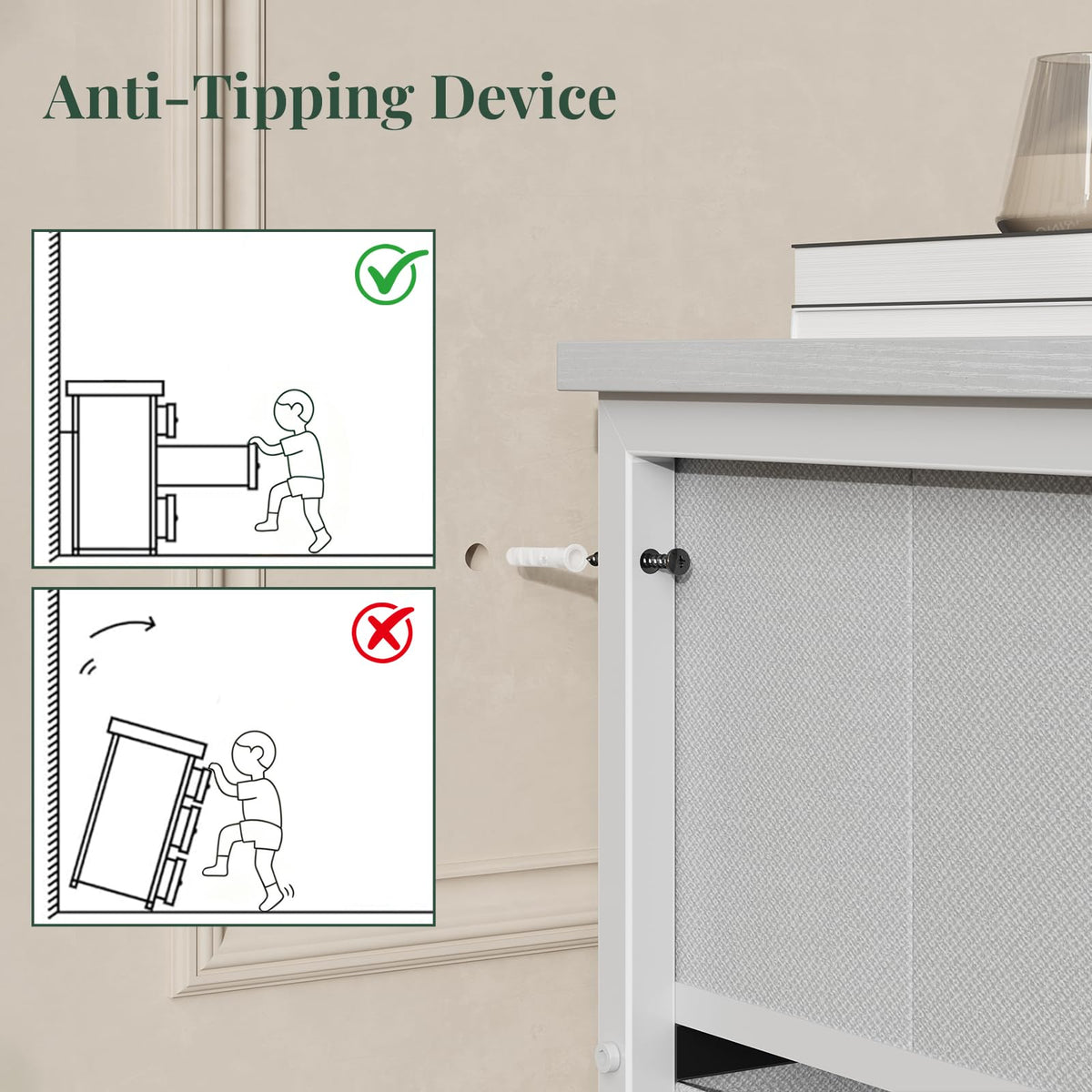 Fabric 7 Drawer Dresser I7694