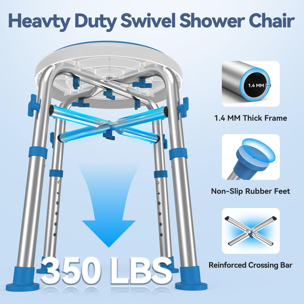 Swivel Shower Chair with Reinforced Crossing Bar K6224
