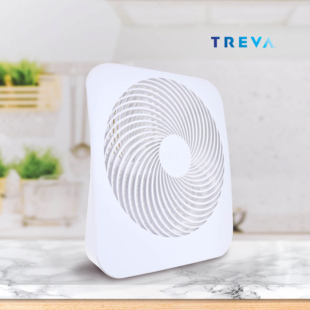 10 in Portable 2-Speed Desk Fan White I9121