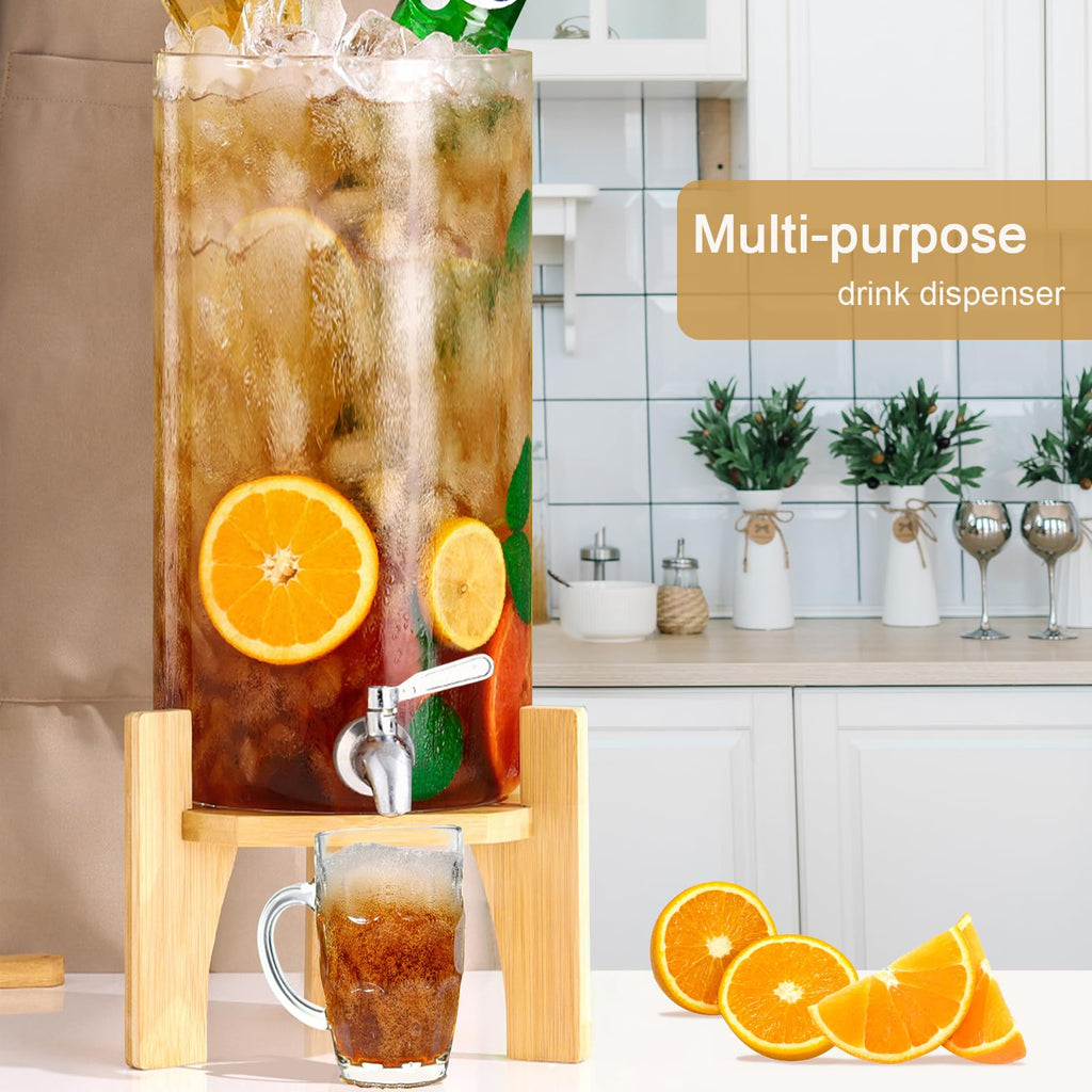 3 Gallon Glass Drink Dispenser with Spigot B930305