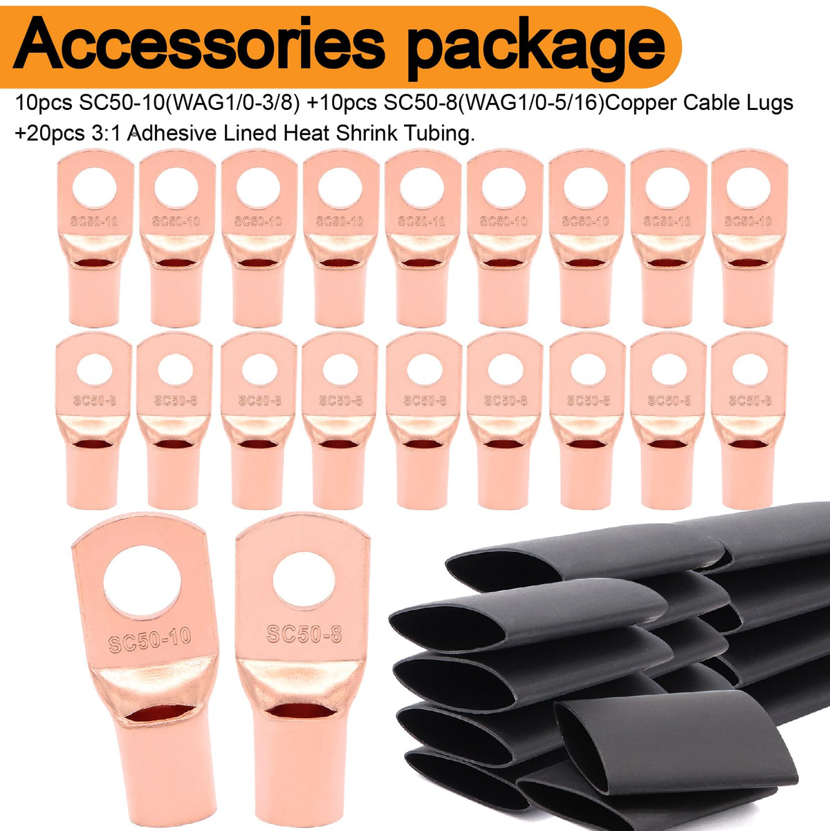 1/0 Gauge Battery Cable with Lugs E409