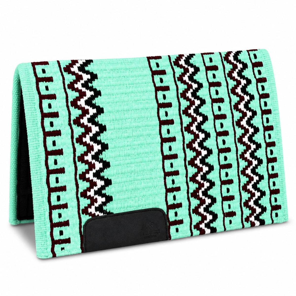 Mint Green Burgundy Tribal Horse Saddle Pad D87941