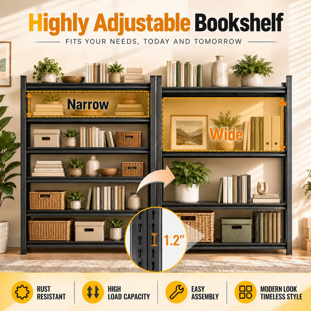 Metal Adjustable Heavy Duty Bookshelf J600
