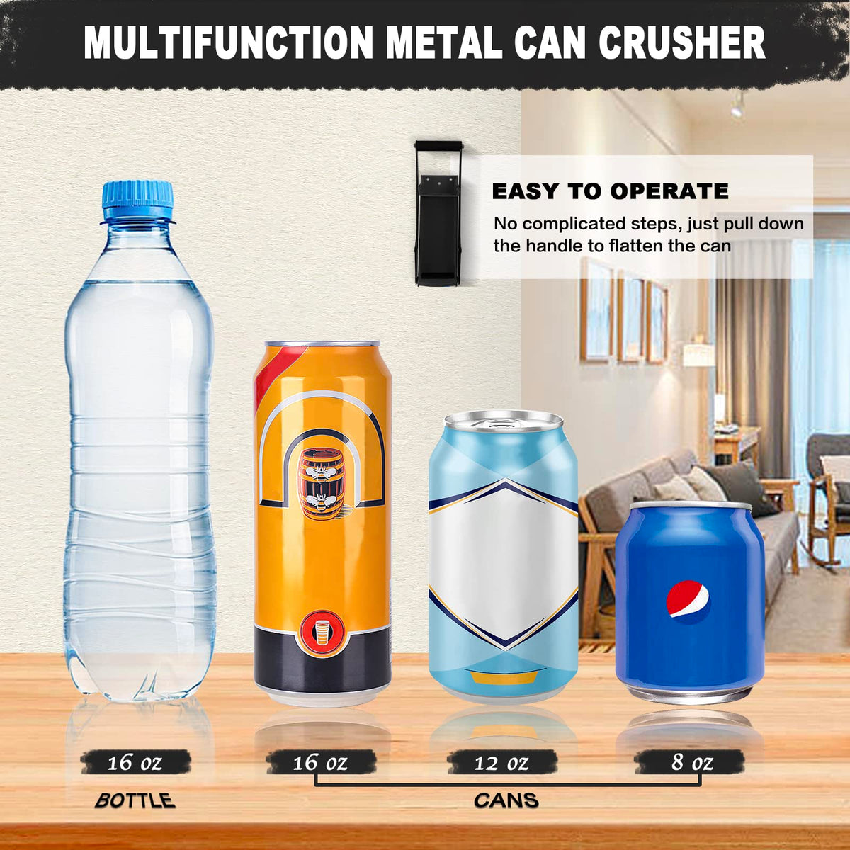 16 oz Metal Can Crusher D682
