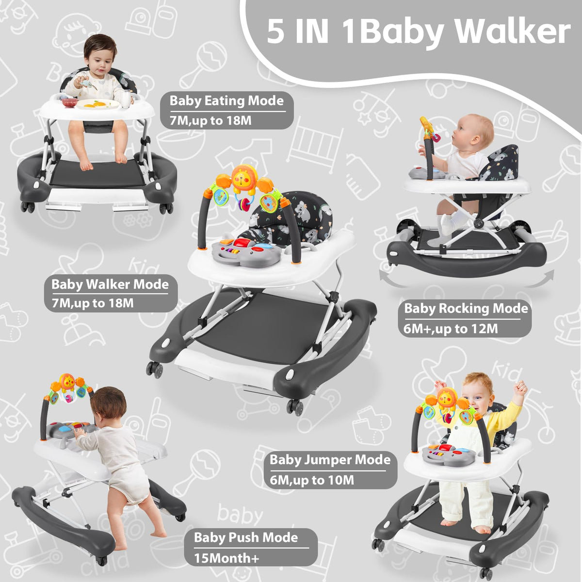 Foldable Baby Walker K3028