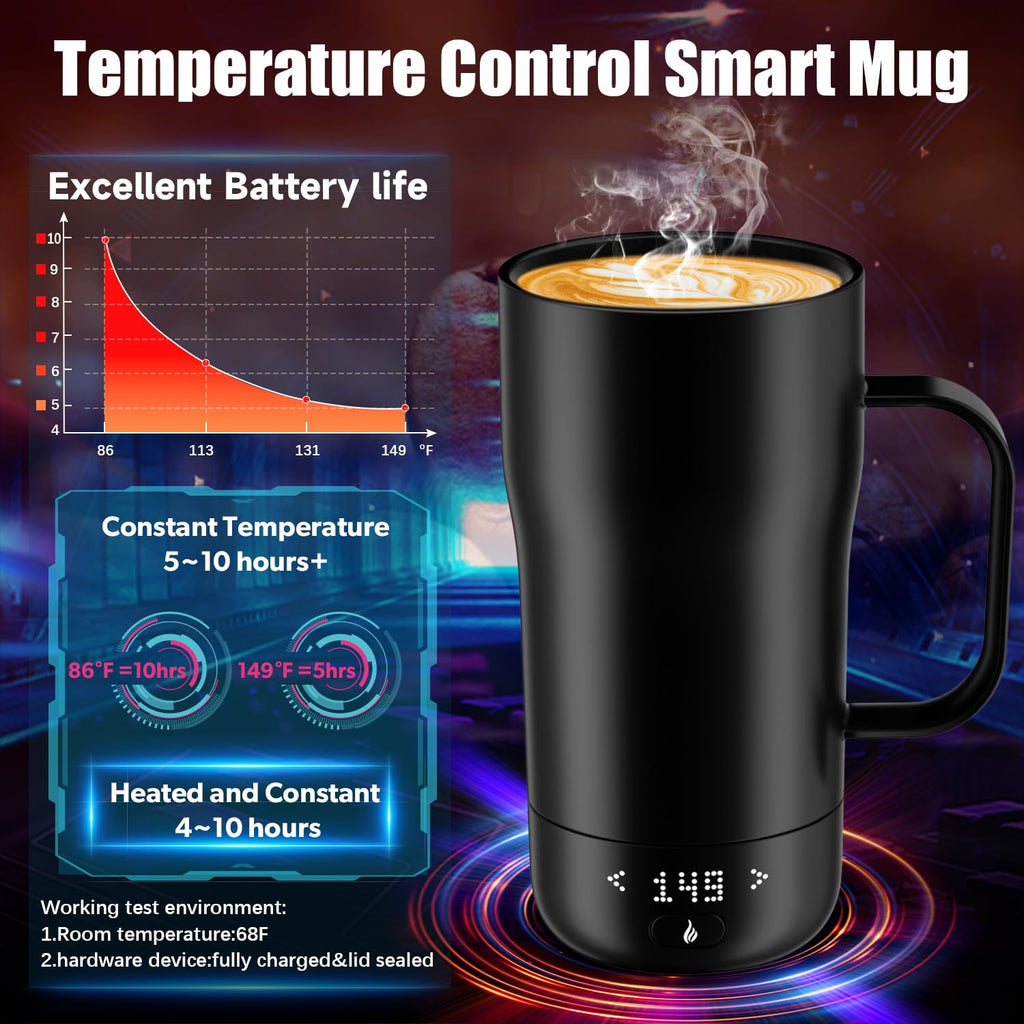 18 Oz Temperature Control App Controlled Self Heating Coffee Mug M15786