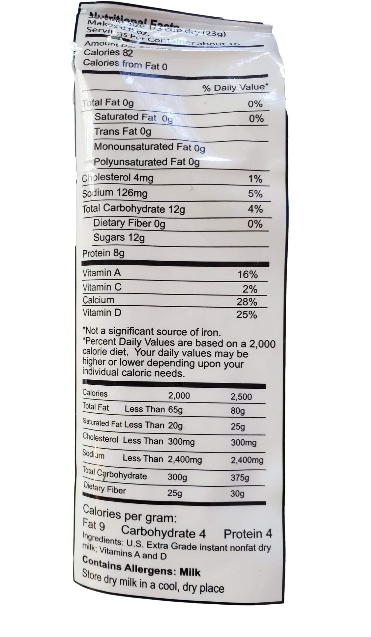 Instant Nonfat Dry Milk Powder 12.8 Oz K68520