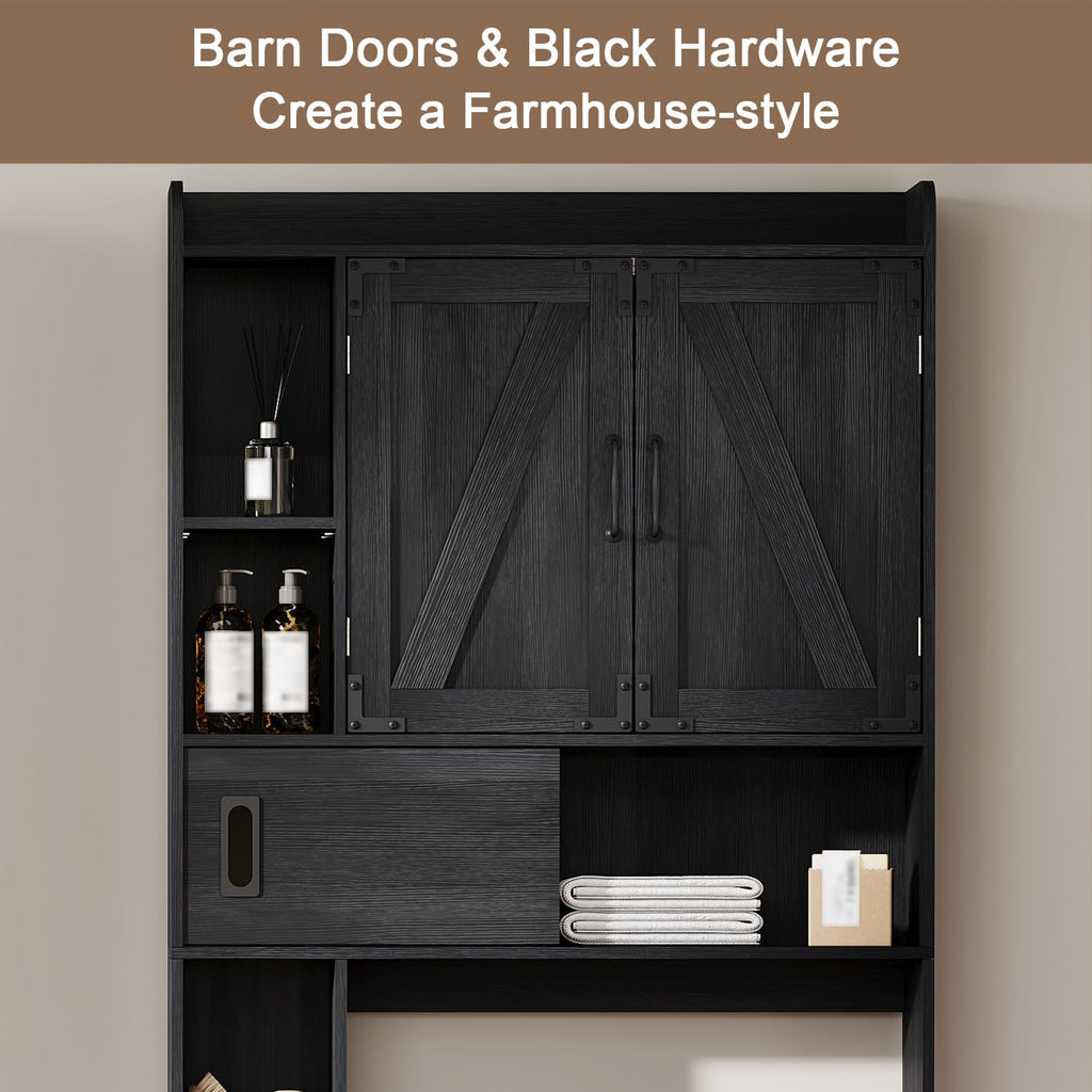 Over The Toilet Storage Cabinet with Sliding Door O2157