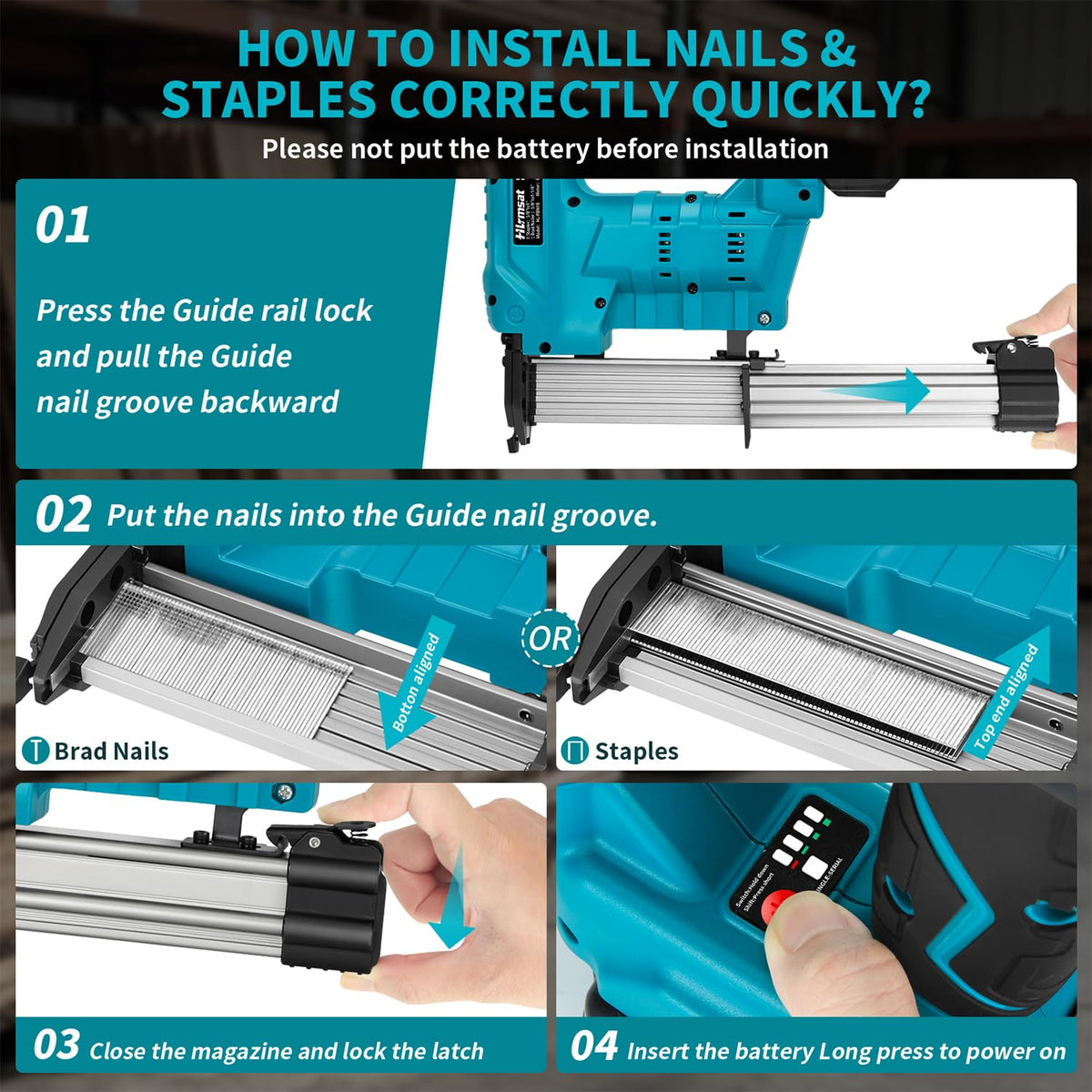18 Gauge Cordless Brad Nailer U201