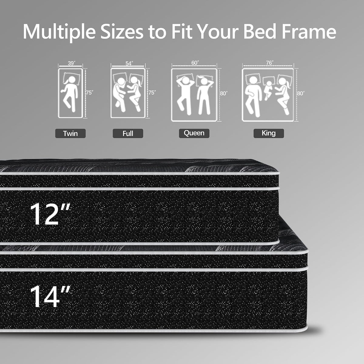 Full Size 12 inch Hybrid Memory Foam Mattress L57922