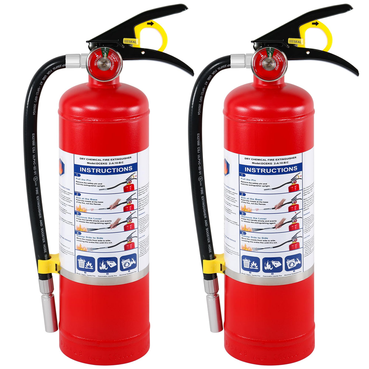 2-Pack 5 lb ABC Dry Chemical Fire Extinguishers L554