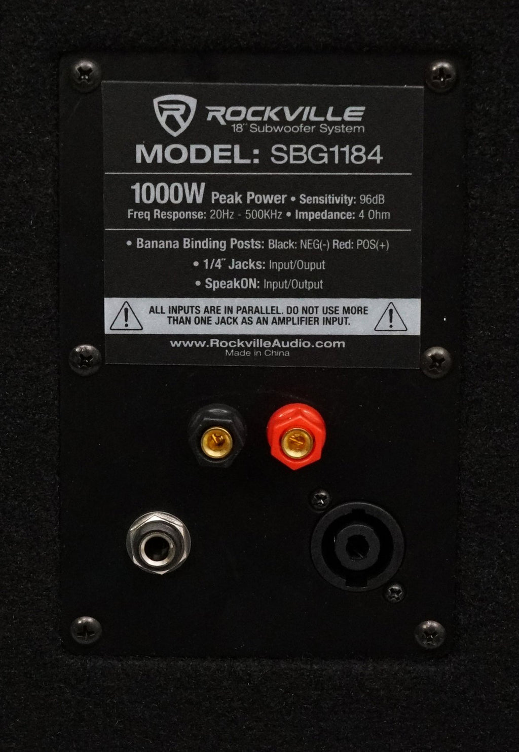 18" Passive DJ Subwoofer 4 Ohm MDF N33175
