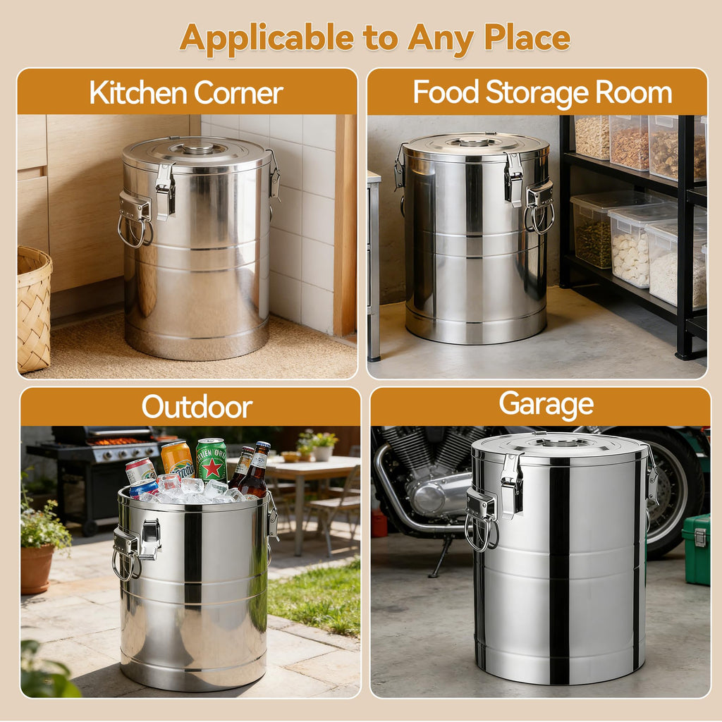 Stainless Steel Dog Food Storage Container with Scoop F8213