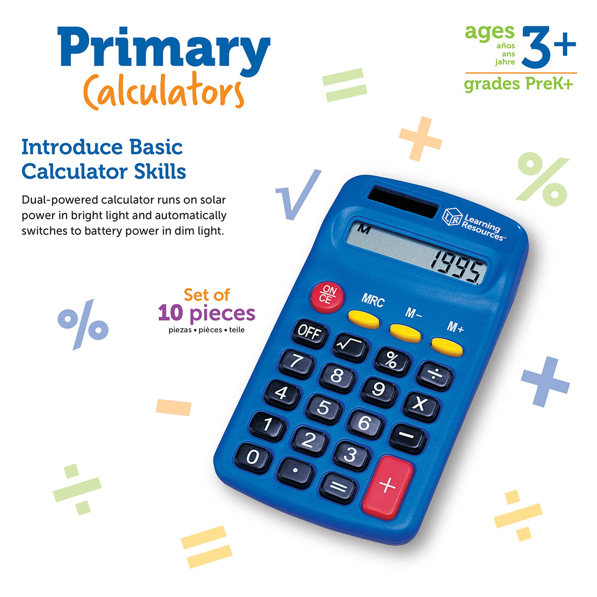 Primary Calculators Set of 10 Y31209