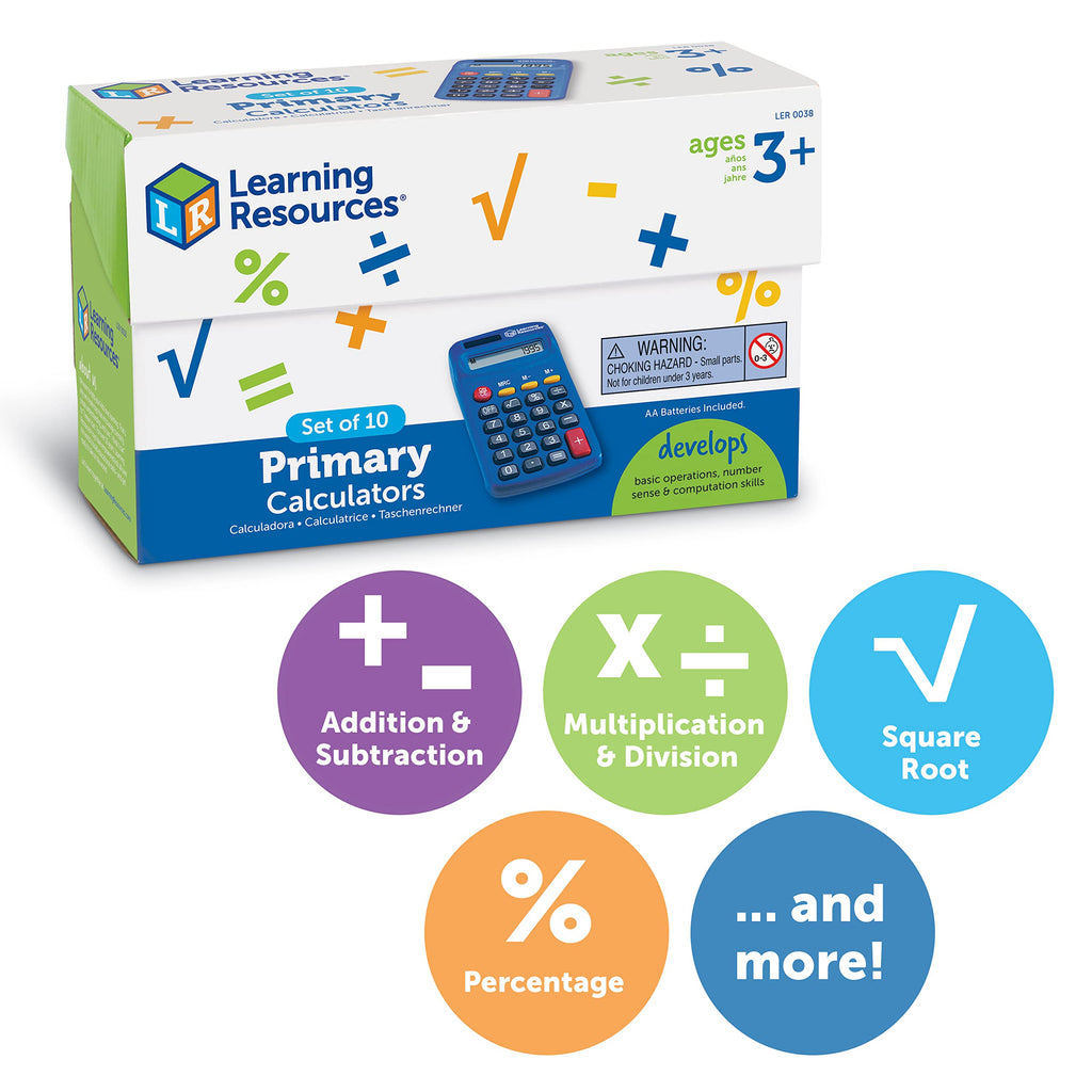 Primary Calculators Set of 10 Y31209