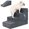 4-Step Dog Stair and Ramp with Non-Slip Bottom Grey V525