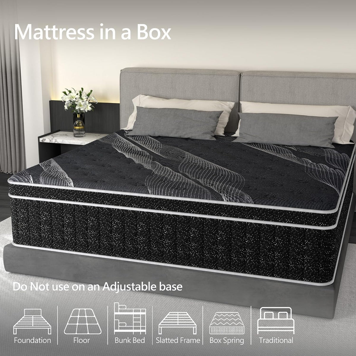 Full Size 12 inch Hybrid Memory Foam Mattress L57922
