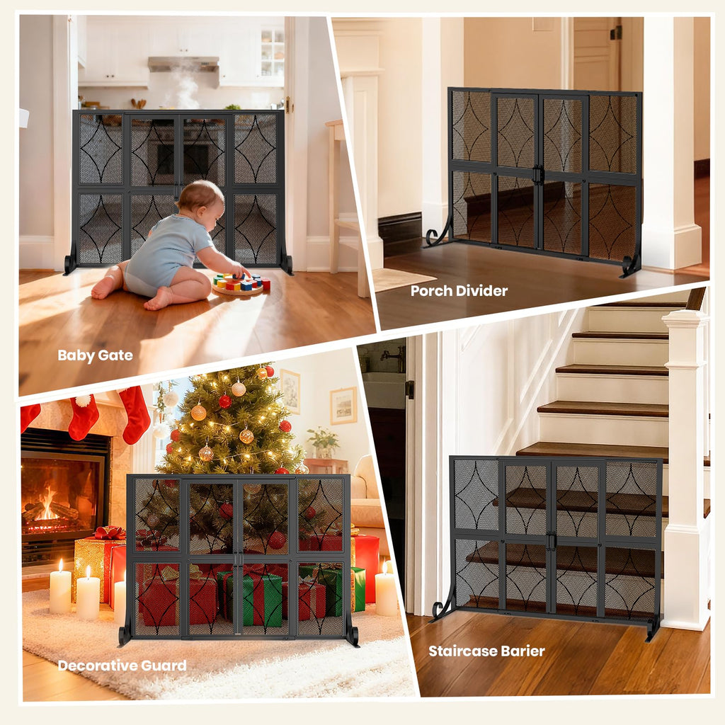 Fireplace Screen with Sliding Doors B463457