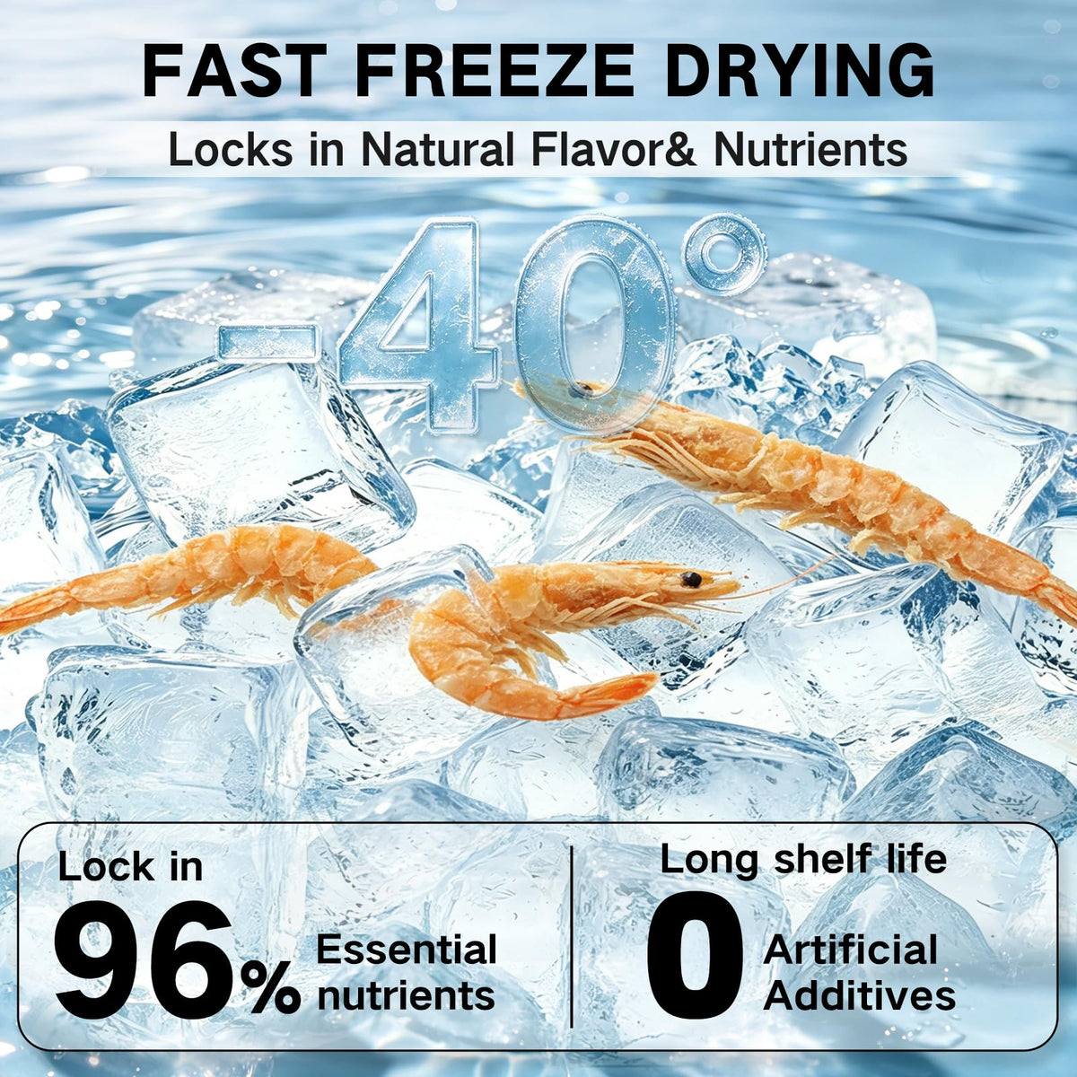 Freeze Dried Antarctic Krill Treats for Dogs & Cats, Omega-3, 4 oz D57587
