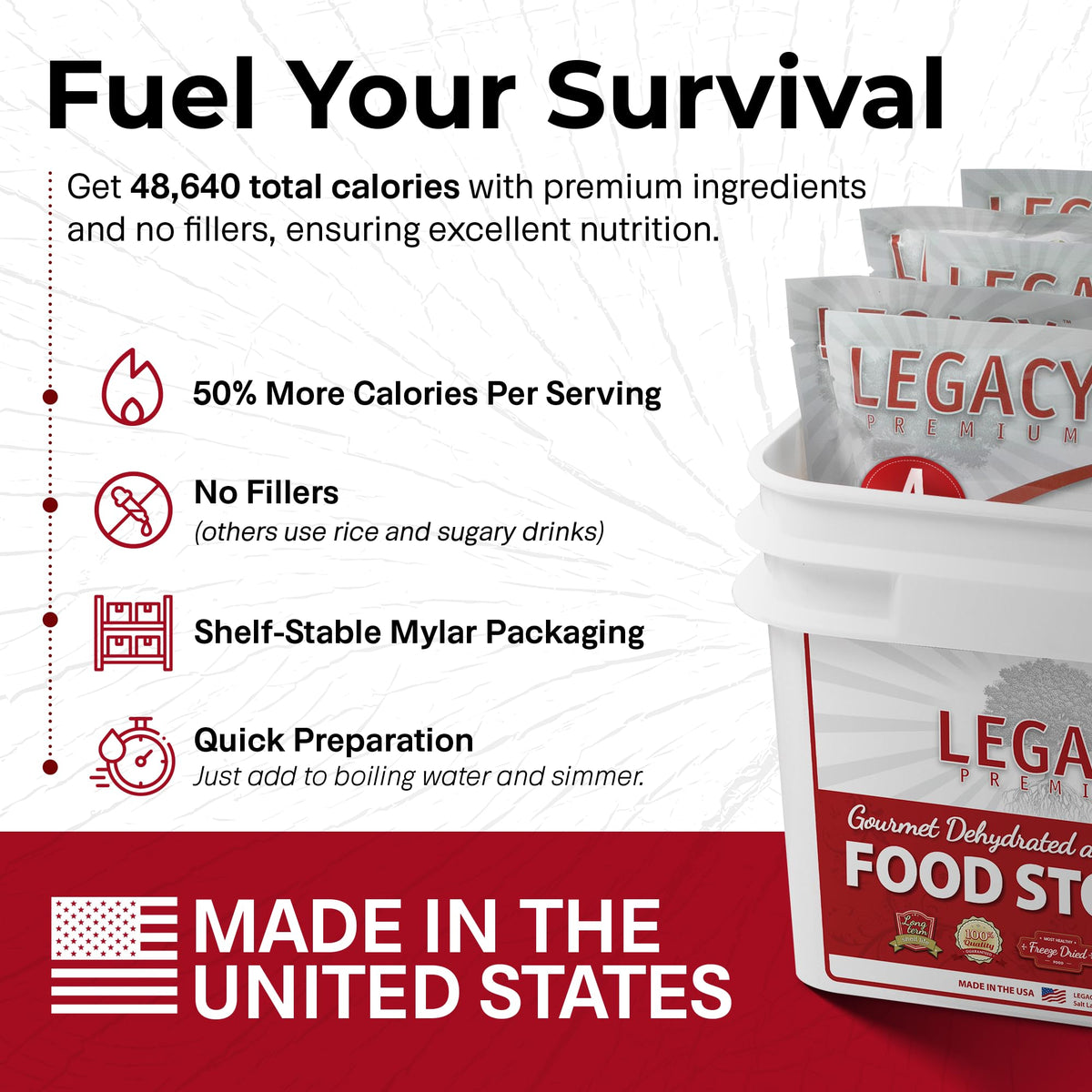 120 Serving Freeze Dried Emergency Food Supply Bucket K200