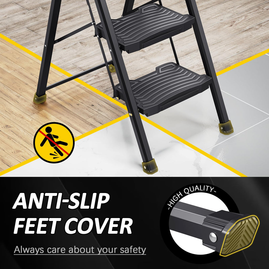 4 Step Folding Step Ladder with Handrails W486904