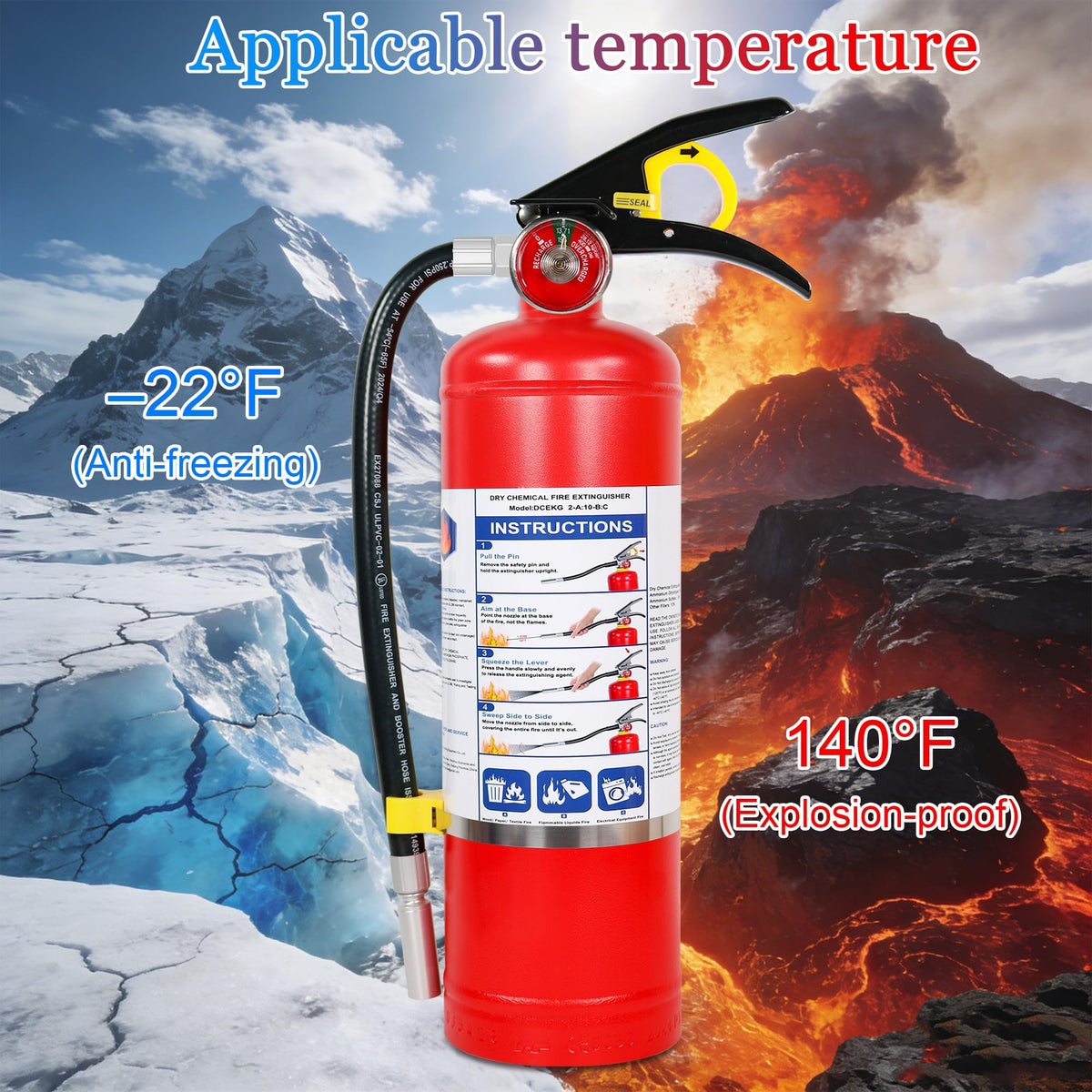 2-Pack 5 lb ABC Dry Chemical Fire Extinguishers L554