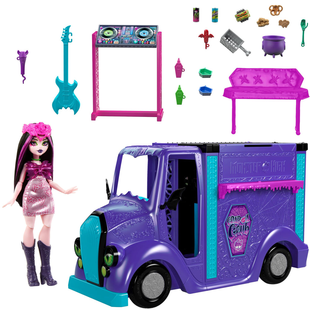 Doll & Playset with Pullout Stage Transformation & 13+ Themed Accessories U810445