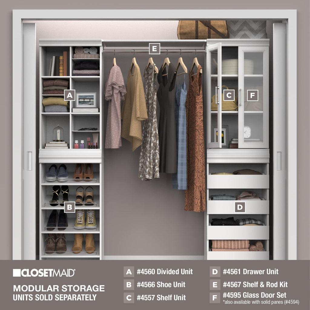 White 4 Drawer Wood Modular Storage Unit T528580