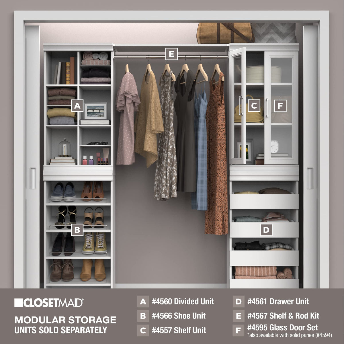 White 4 Drawer Wood Modular Storage Unit T528580