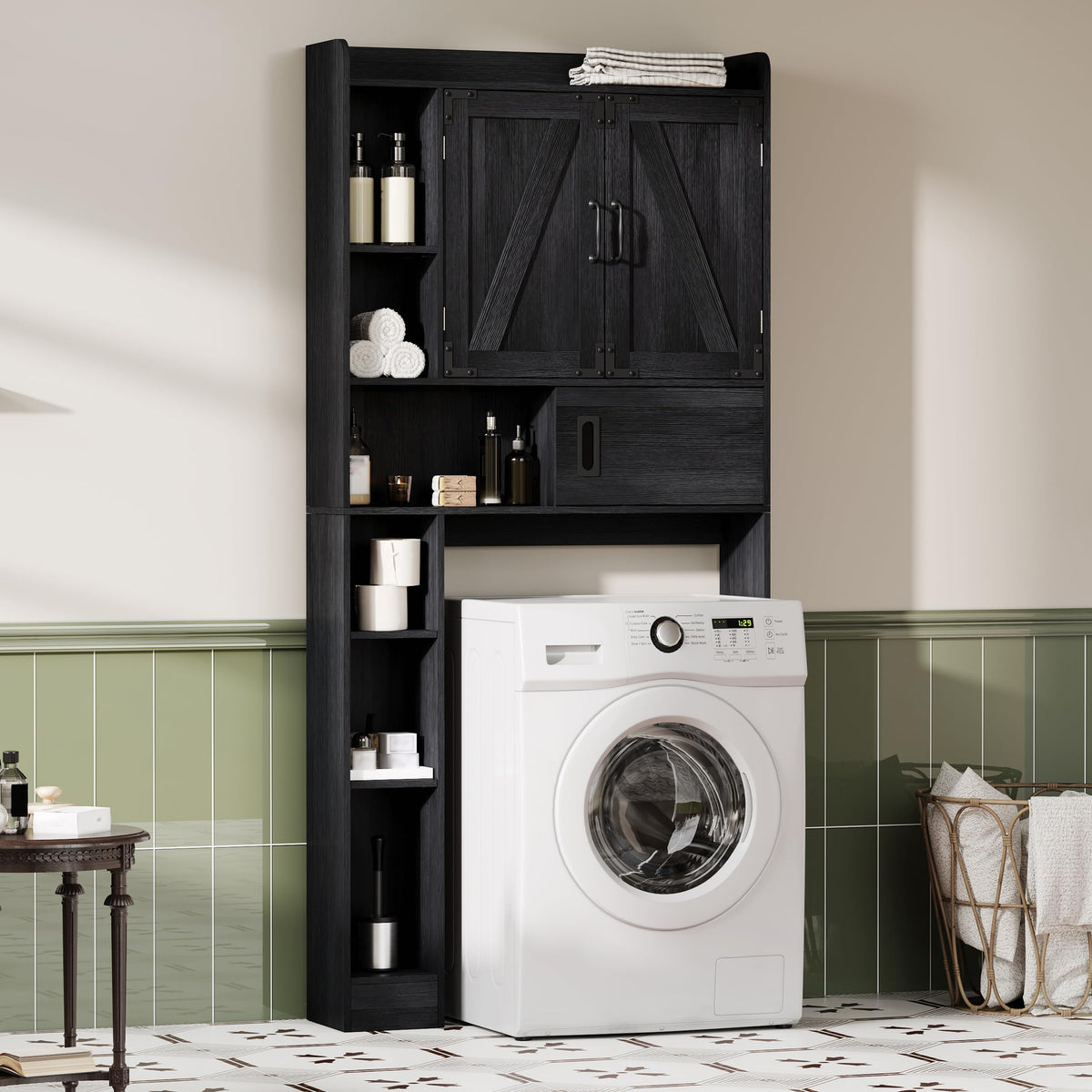 Over The Toilet Storage Cabinet with Sliding Door O2157